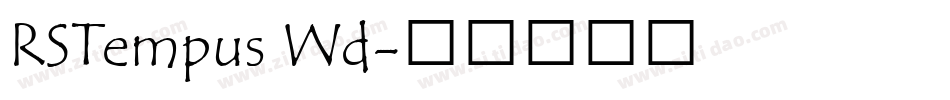 RSTempus Wd字体转换